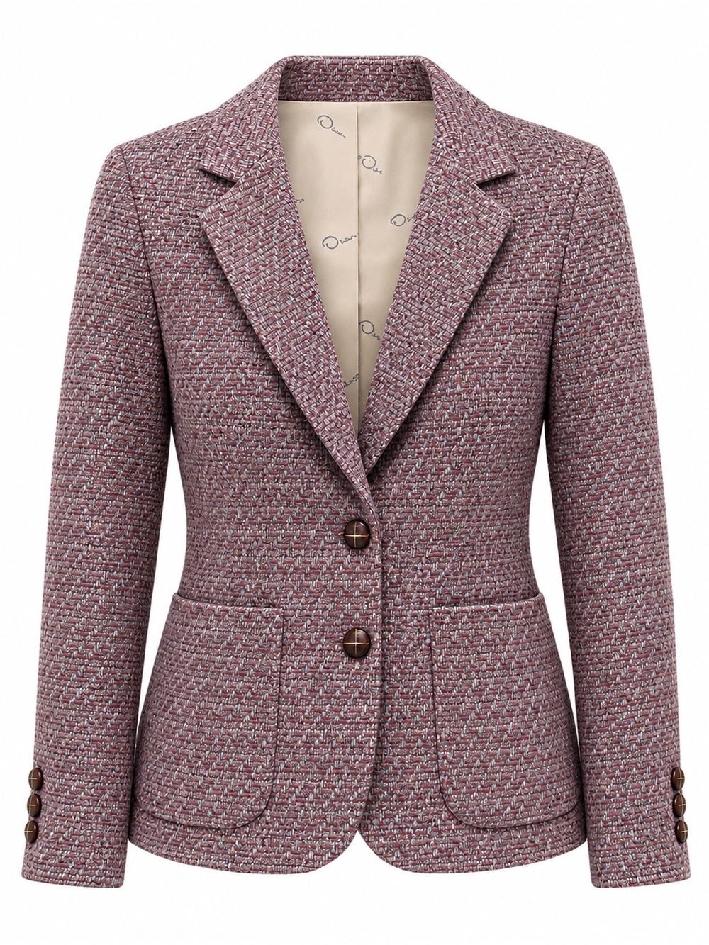 Vintage Oscar de la Renta Tweed Blazer Size 10 Multicolor Academia Jacket